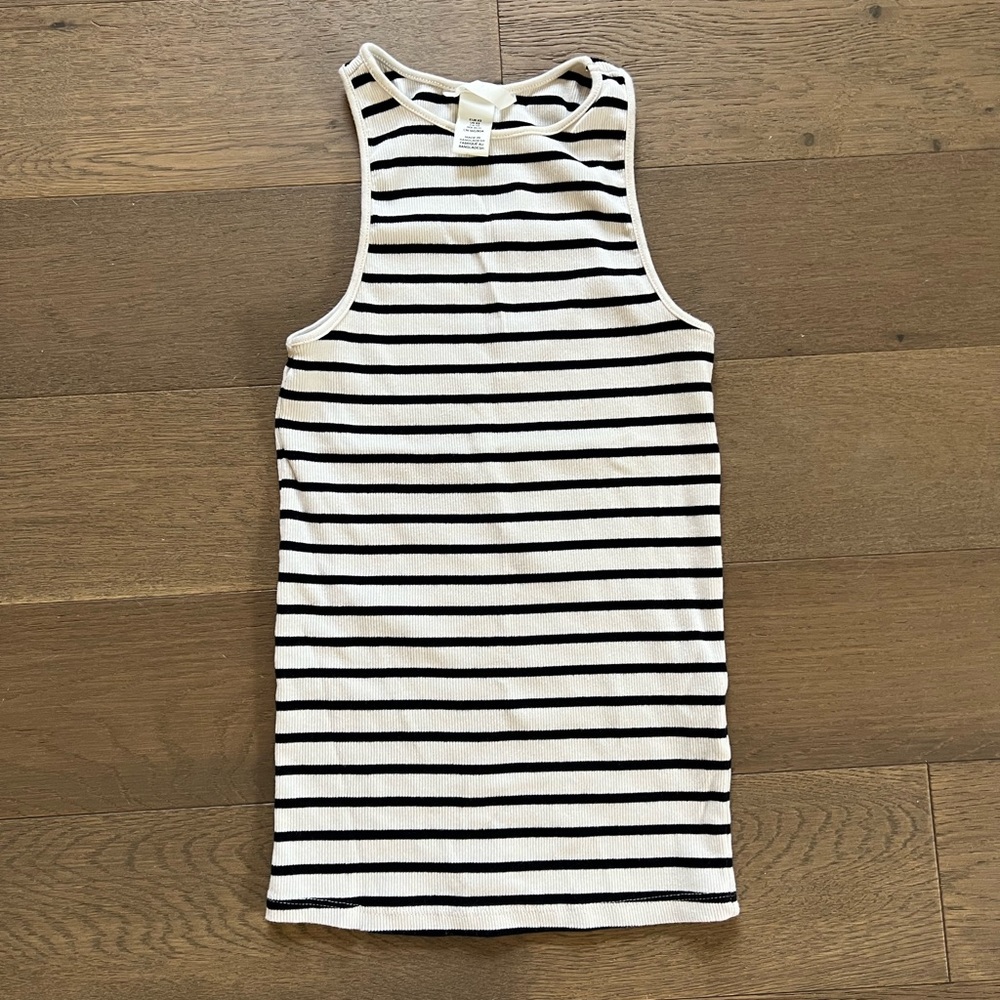 H&M Striped Racerback Tank Top